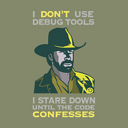 Свитшот хлопковый мужской Чак Норрис среди программистов, цвет: авокадо — фото 2