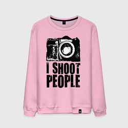 Свитшот хлопковый мужской Shoot photographer, цвет: светло-розовый