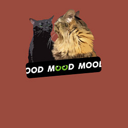 Свитшот хлопковый мужской Черный и рыжий кот - Mood, цвет: кирпичный — фото 2