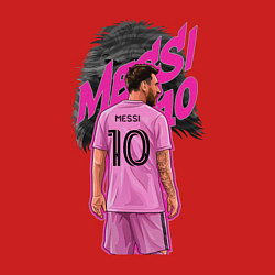 Свитшот хлопковый мужской Лионель Месси Интер Майами 10, цвет: красный — фото 2