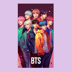 Свитшот хлопковый мужской BTS anime style, цвет: лаванда — фото 2