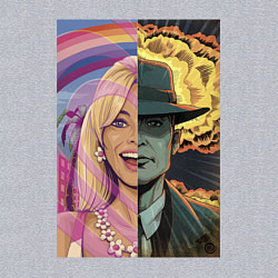 Свитшот хлопковый мужской Barbie Oppenheimer, цвет: меланж — фото 2