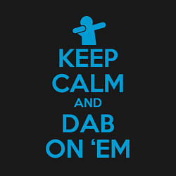 Свитшот хлопковый мужской Keep calm and dab, цвет: черный — фото 2