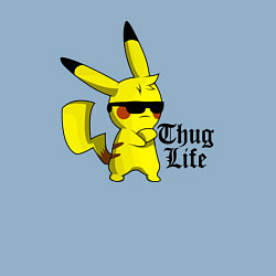 Свитшот хлопковый мужской Pika thug life, цвет: мягкое небо — фото 2