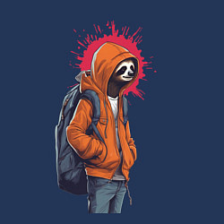 Свитшот хлопковый мужской Школьник ленивец, цвет: тёмно-синий — фото 2