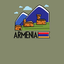 Свитшот хлопковый мужской Горная Армения, цвет: авокадо — фото 2