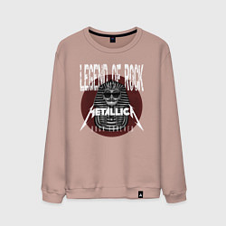 Свитшот хлопковый мужской Металлика рок легенда, цвет: пыльно-розовый