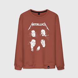 Свитшот хлопковый мужской Metallica band, цвет: кирпичный