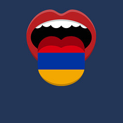 Свитшот хлопковый мужской Armenian lips, цвет: тёмно-синий — фото 2