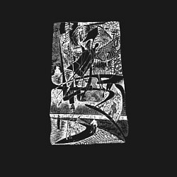 Свитшот хлопковый мужской Черно-белые сны - раз, цвет: черный — фото 2