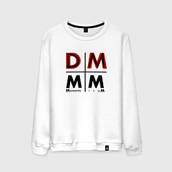 Свитшот хлопковый мужской Depeche Mode - Memento Mori Logo DM, цвет: белый
