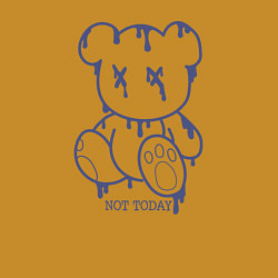 Свитшот хлопковый мужской Not today - Teddy bear, цвет: горчичный — фото 2