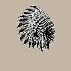 Свитшот хлопковый мужской Индеец шаман, цвет: миндальный — фото 2