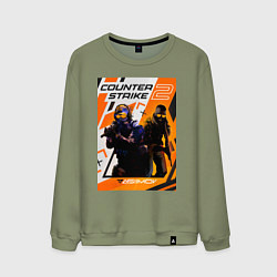Свитшот хлопковый мужской КС 2 Азимов, цвет: авокадо