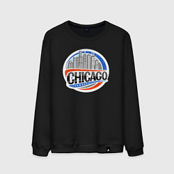Свитшот хлопковый мужской Chicago, цвет: черный