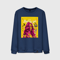 Свитшот хлопковый мужской Barbie girl, цвет: тёмно-синий