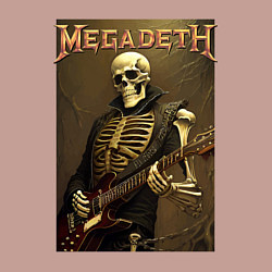 Свитшот хлопковый мужской Megadeth - skeleton - heavy metal, цвет: пыльно-розовый — фото 2