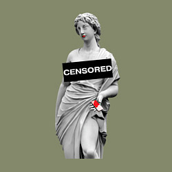 Свитшот хлопковый мужской MoMo - Censored, цвет: авокадо — фото 2