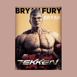 Свитшот хлопковый мужской Tekken 8 Bryan Fury, цвет: пыльно-розовый — фото 2