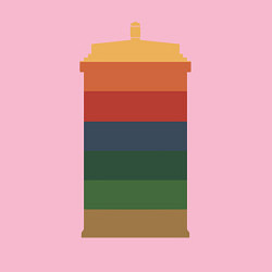 Свитшот хлопковый мужской Color tardis, цвет: светло-розовый — фото 2