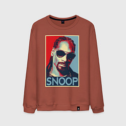 Свитшот хлопковый мужской Snoop, цвет: кирпичный
