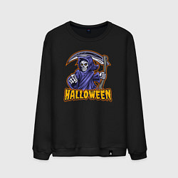Свитшот хлопковый мужской Halloween dead, цвет: черный