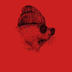 Свитшот хлопковый мужской Морская свинка модная, цвет: красный — фото 2