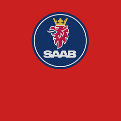 Свитшот хлопковый мужской Saab sport auto, цвет: красный — фото 2