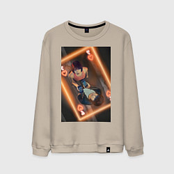 Мужской свитшот Алиса в пограничье Арису с Усаги на карте