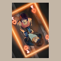 Свитшот хлопковый мужской Алиса в пограничье Арису с Усаги на карте, цвет: миндальный — фото 2