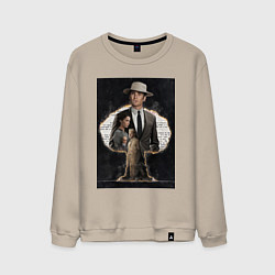 Свитшот хлопковый мужской Оппенгеймер 23, цвет: миндальный