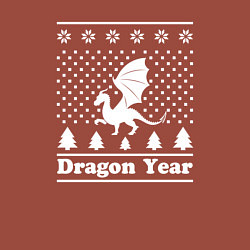 Свитшот хлопковый мужской Sweater dragon year, цвет: кирпичный — фото 2