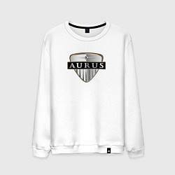 Свитшот хлопковый мужской Aurus sport auto, цвет: белый