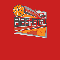 Свитшот хлопковый мужской Basketball ground, цвет: красный — фото 2