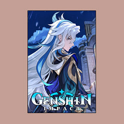 Свитшот хлопковый мужской Нёвиллет - Геншин Импакт, цвет: пыльно-розовый — фото 2