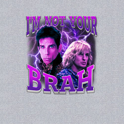 Свитшот хлопковый мужской Im not your brah, цвет: меланж — фото 2