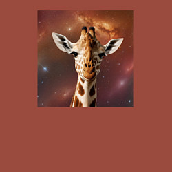 Свитшот хлопковый мужской Космический жираф, цвет: кирпичный — фото 2