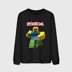 Свитшот хлопковый мужской Roblox бегущий персонаж, цвет: черный