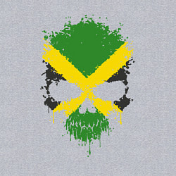 Свитшот хлопковый мужской Ямайка череп, цвет: меланж — фото 2