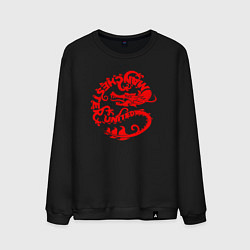 Свитшот хлопковый мужской Manchester dragon, цвет: черный