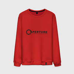Свитшот хлопковый мужской Aperture Laboratories логотип, цвет: красный