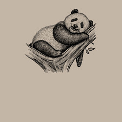 Свитшот хлопковый мужской Панда жует бамбук, цвет: миндальный — фото 2