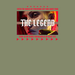 Свитшот хлопковый мужской Cyberpunk 2077 Phantom Liberty: The Legend, цвет: авокадо — фото 2