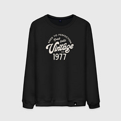 Свитшот хлопковый мужской 1977 год - выдержанный до совершенства, цвет: черный