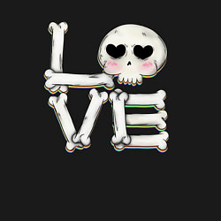 Свитшот хлопковый мужской Любовь на костях, цвет: черный — фото 2