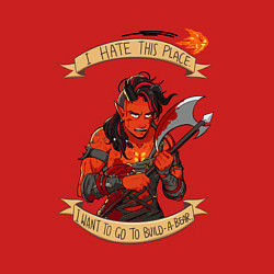 Свитшот хлопковый мужской Карлах злится - Baldurs Gate 3, цвет: красный — фото 2