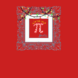 Свитшот хлопковый мужской Мнение на новогодние праздники, цвет: красный — фото 2