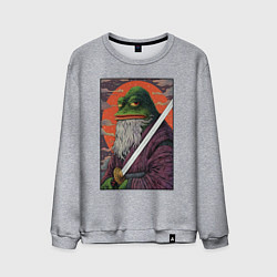 Свитшот хлопковый мужской Pepe samurai, цвет: меланж