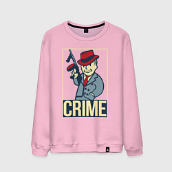 Свитшот хлопковый мужской Vault crime, цвет: светло-розовый