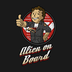 Свитшот хлопковый мужской Fallout - vault girl, цвет: черный — фото 2